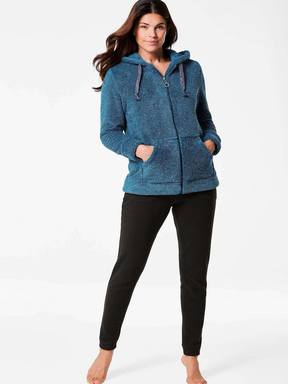 Goldner Flauschjacke Damen