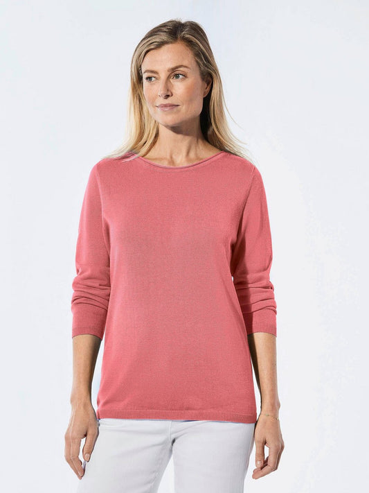 Goldner Strickpullover Damen Baumwolle