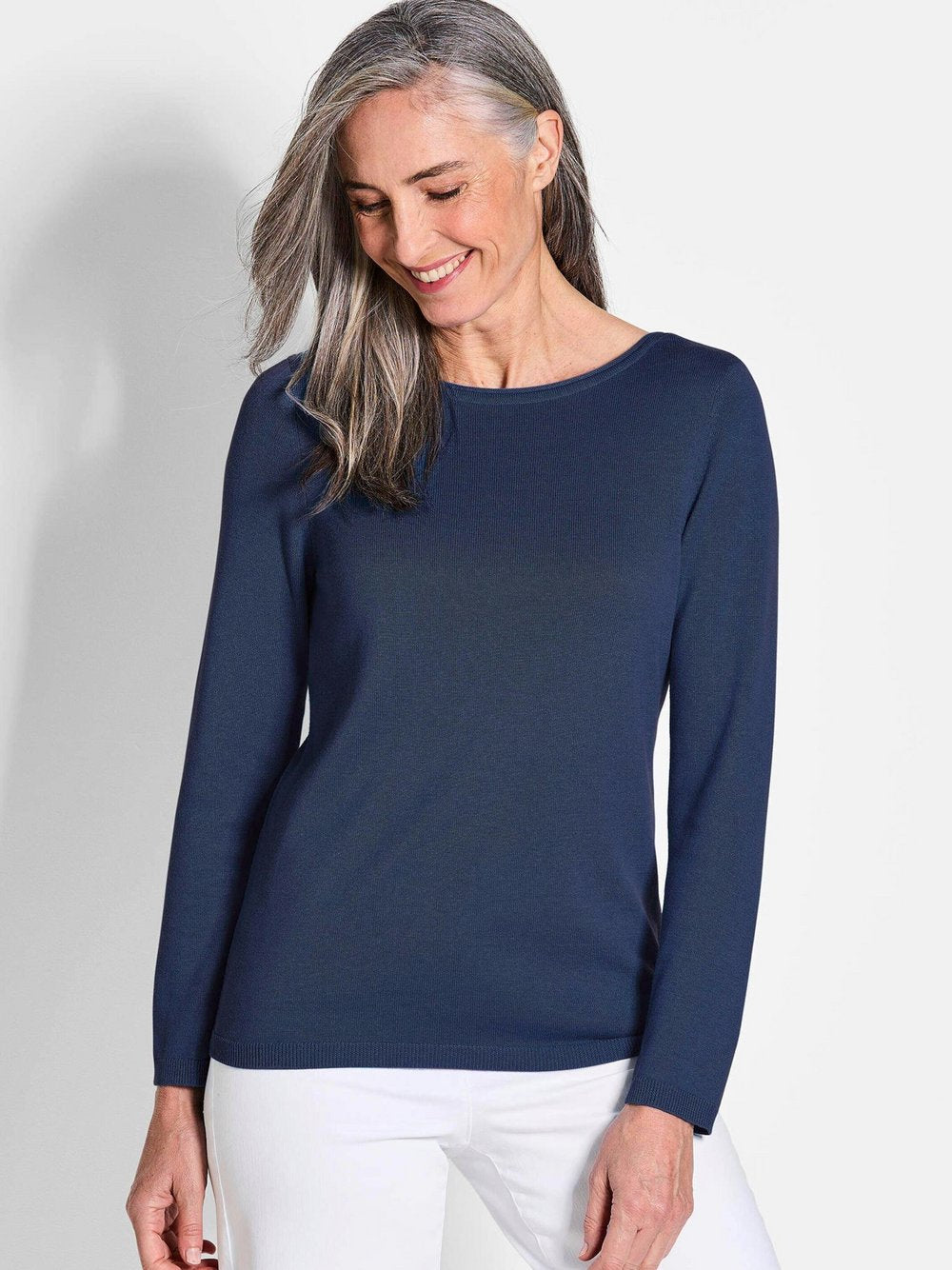 Goldner Strickpullover Damen Baumwolle