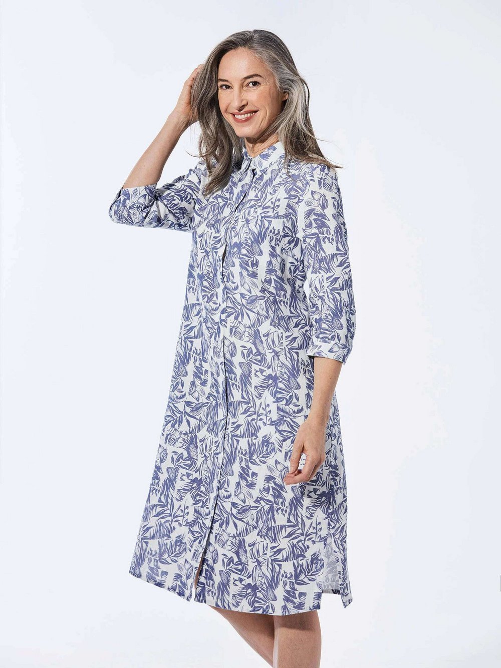 Goldner Kleid Damen Leinen gemustert