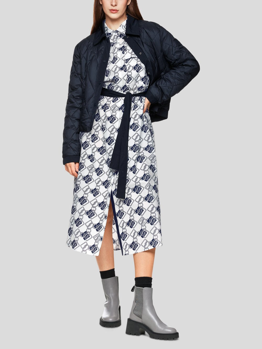 Marc Cain Kleid Damen Baumwolle gemustert