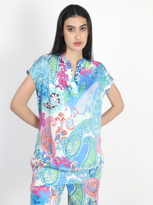 Vicci Germany Blusentop Damen Viskose gemustert