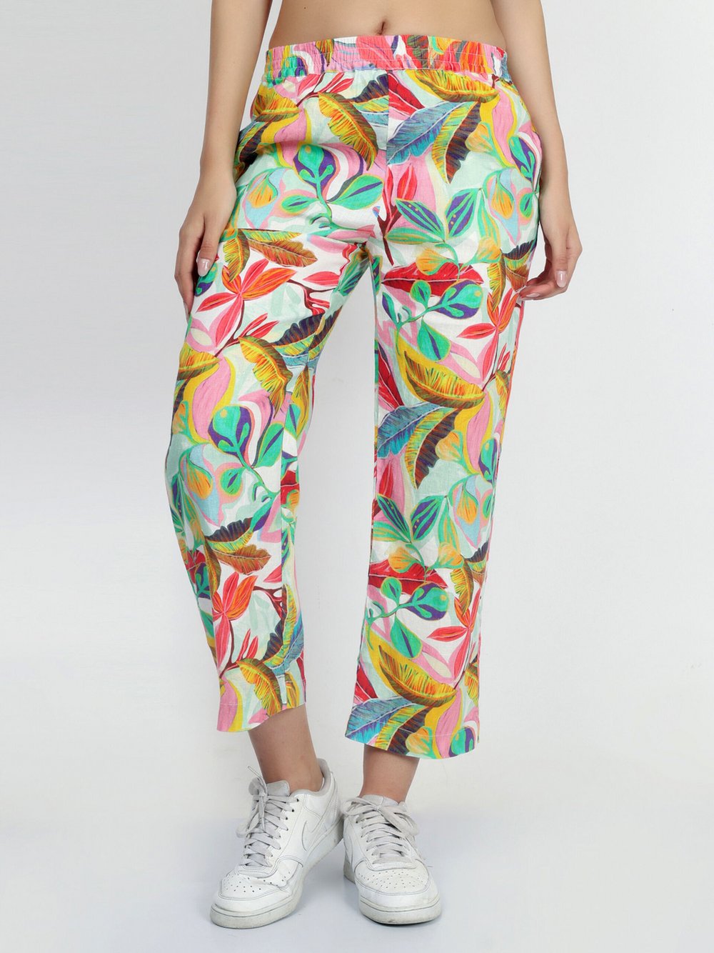 Vicci Germany Hose Damen Leinen bedruckt