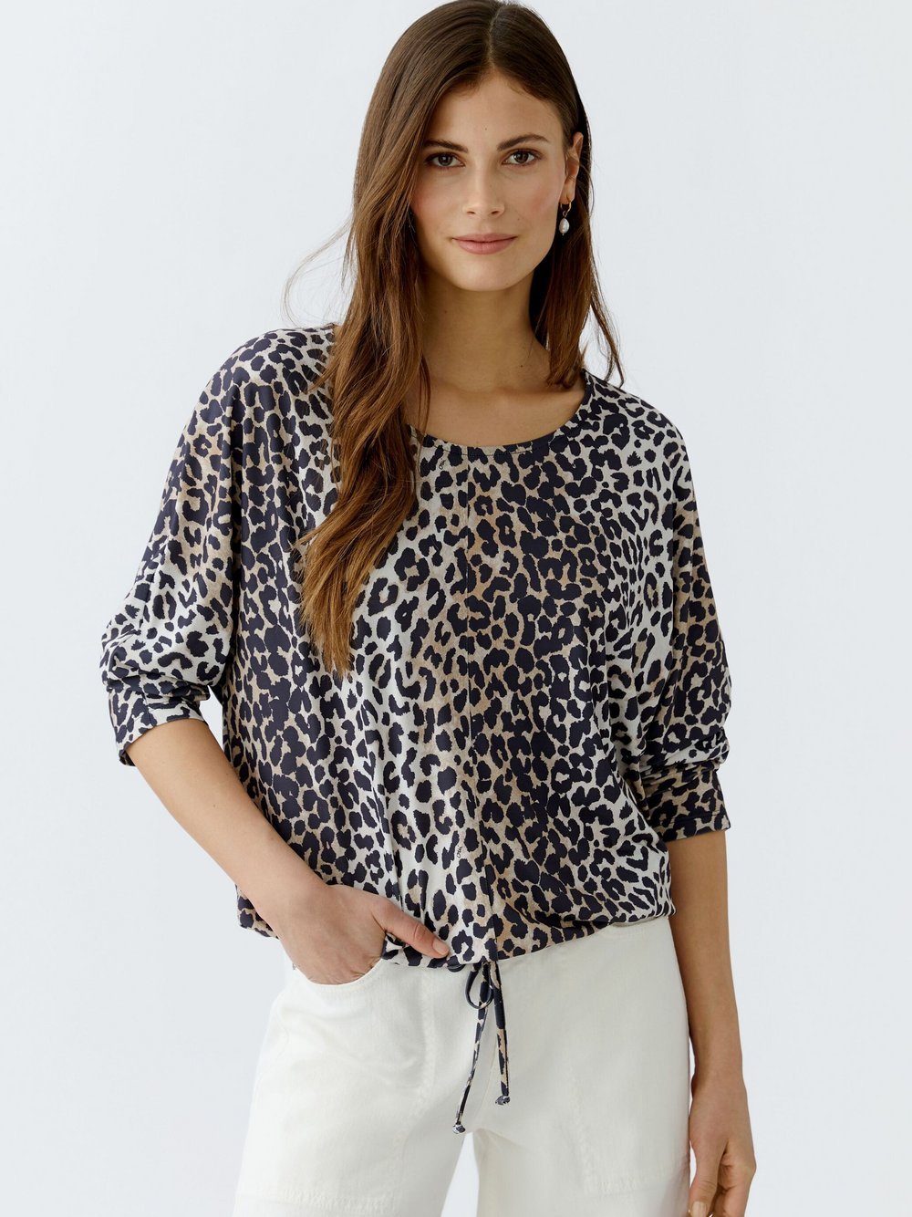 Oui Bluse Damen gemustert