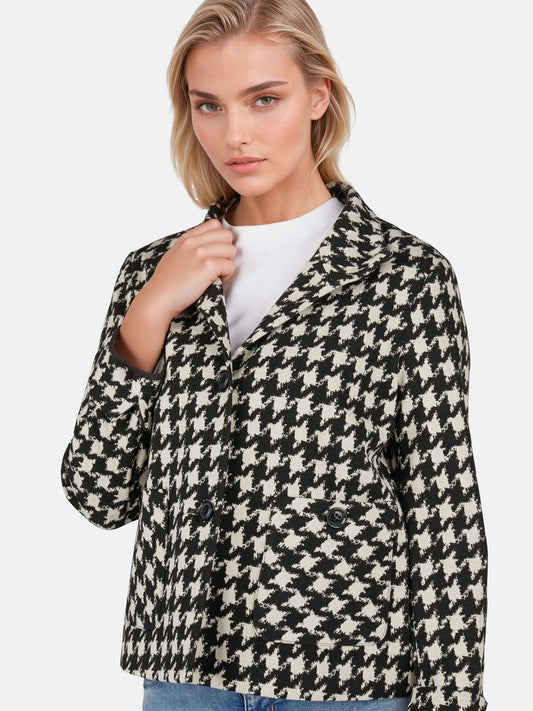 Label Kastenjacke Damen kariert