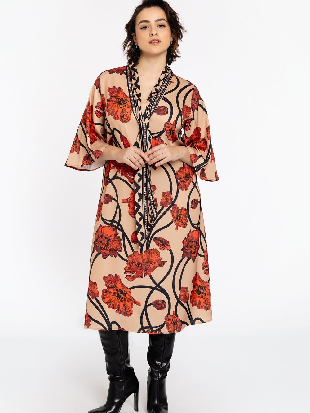 YOEK Kleid Damen bedruckt