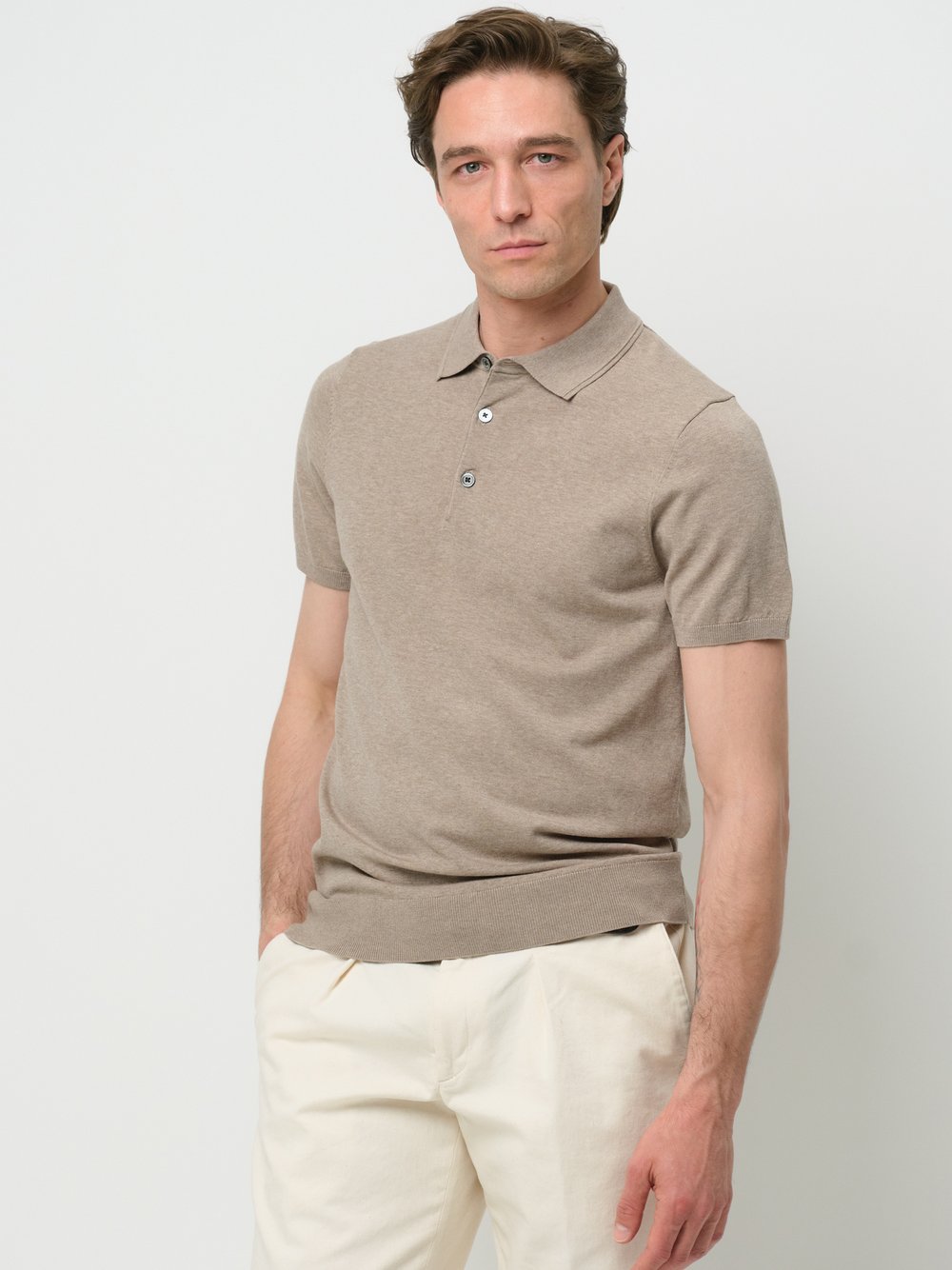 Profuomo Poloshirt Herren Lyocell
