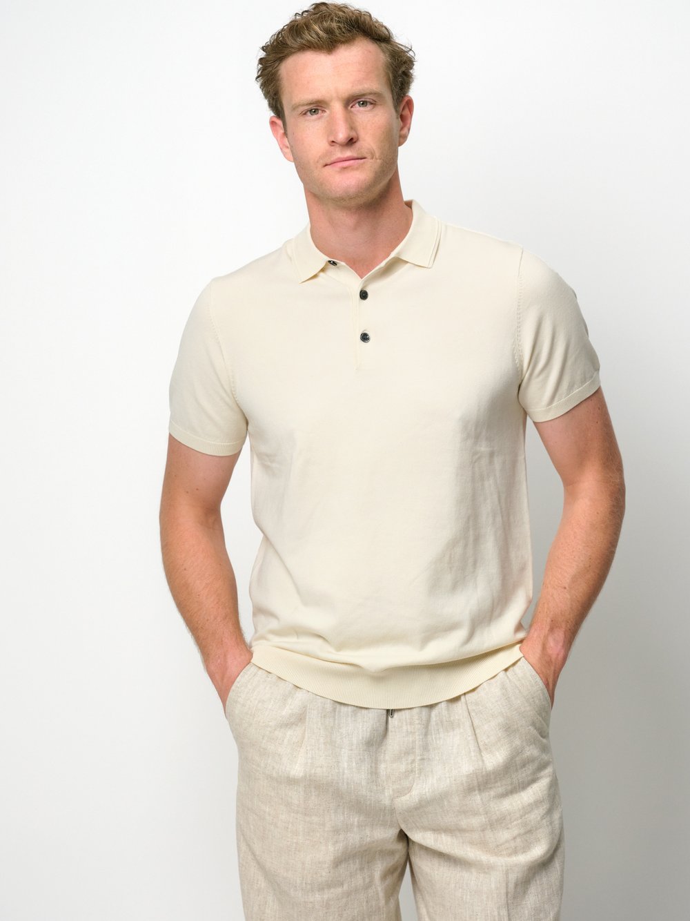 Profuomo Poloshirt Herren Lyocell