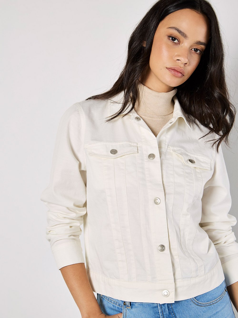 Apricot Jacke Damen Baumwolle