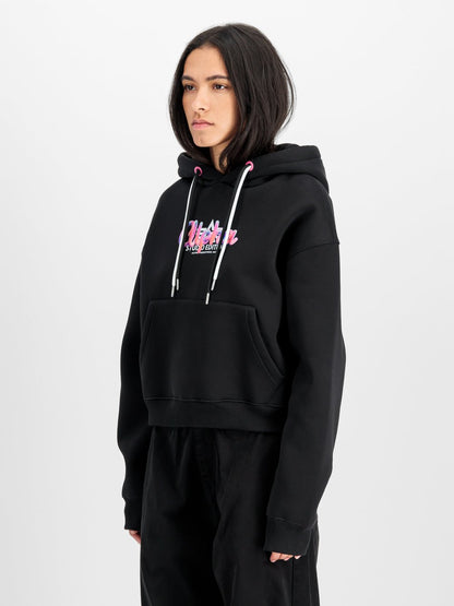 Alpha Industries Kapuzensweatshirt Damen Baumwolle bedruckt
