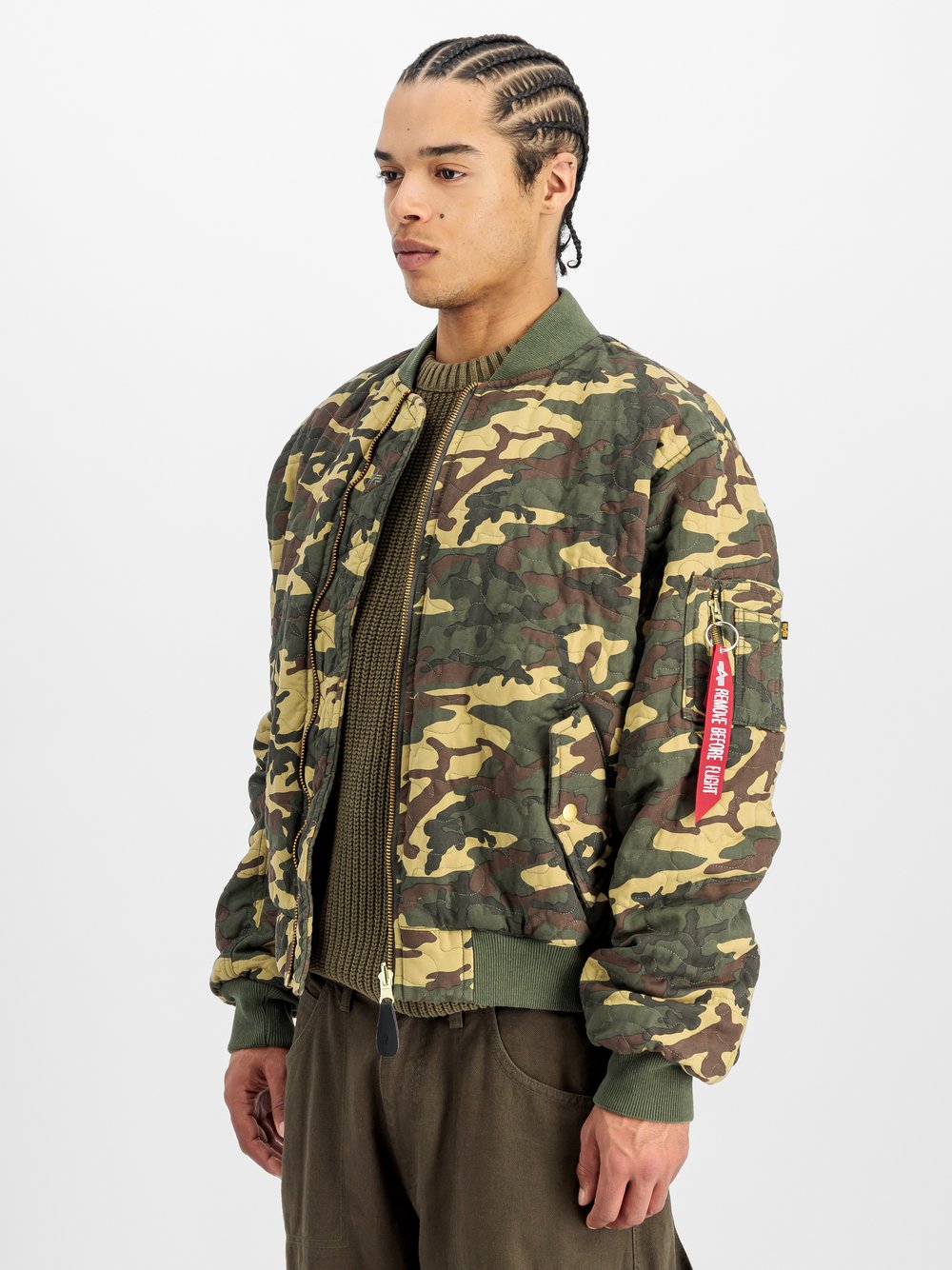 Alpha Industries Bomberjacke Herren Baumwolle gemustert