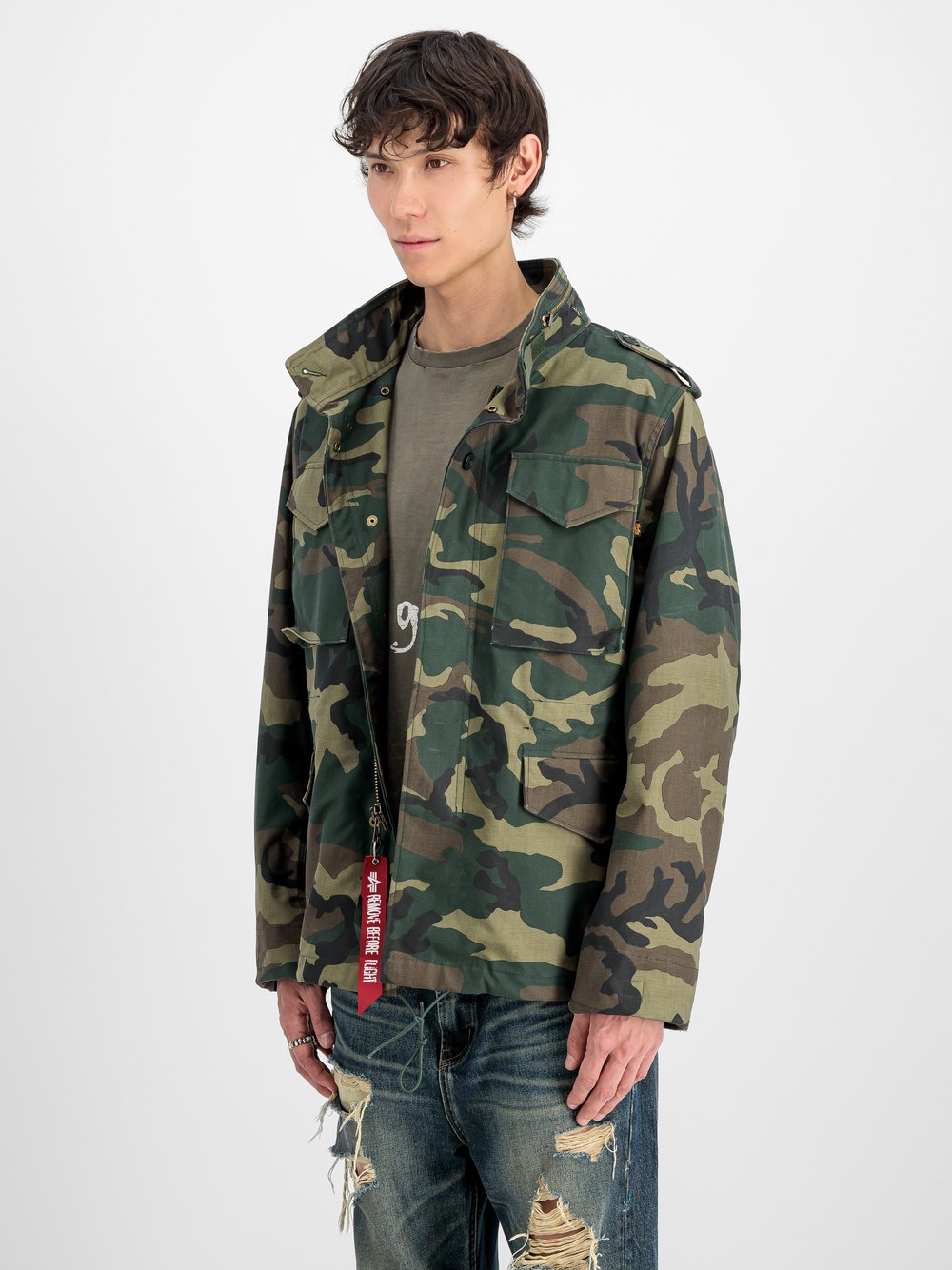 Alpha Industries Feldjacke Herren Baumwolle gemustert