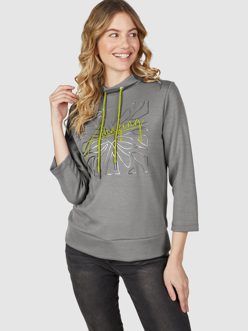Navigazione Sweatshirt Damen Viskose bedruckt