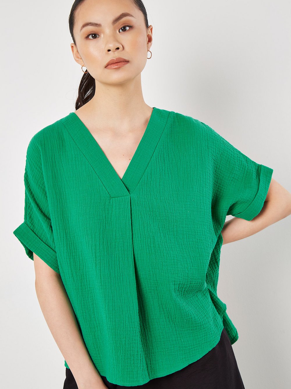 Apricot Bluse Damen Baumwolle