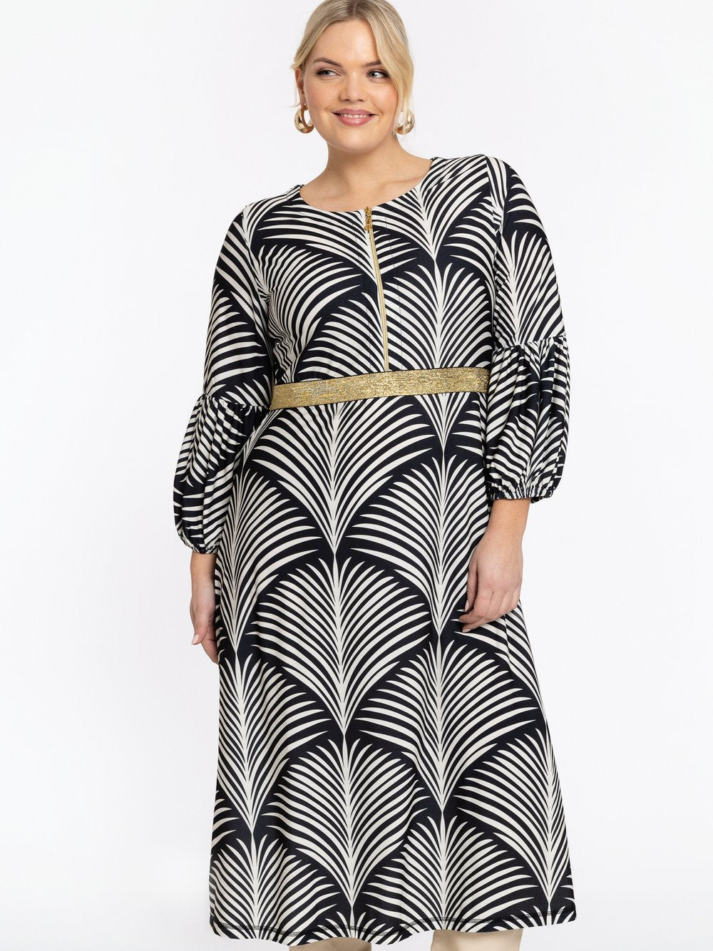 YOEK Kleid Damen gemustert