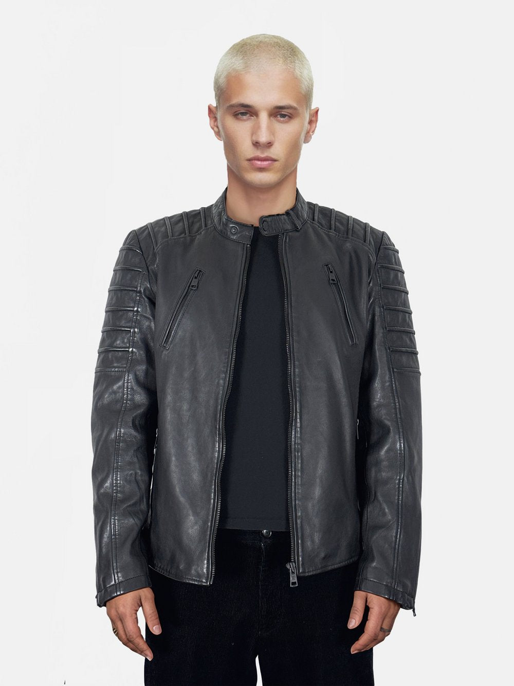 Trueprodigy Bikerjacke Herren Leder