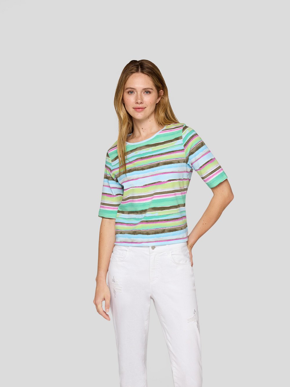 RABE T-Shirt Damen Baumwolle gemustert