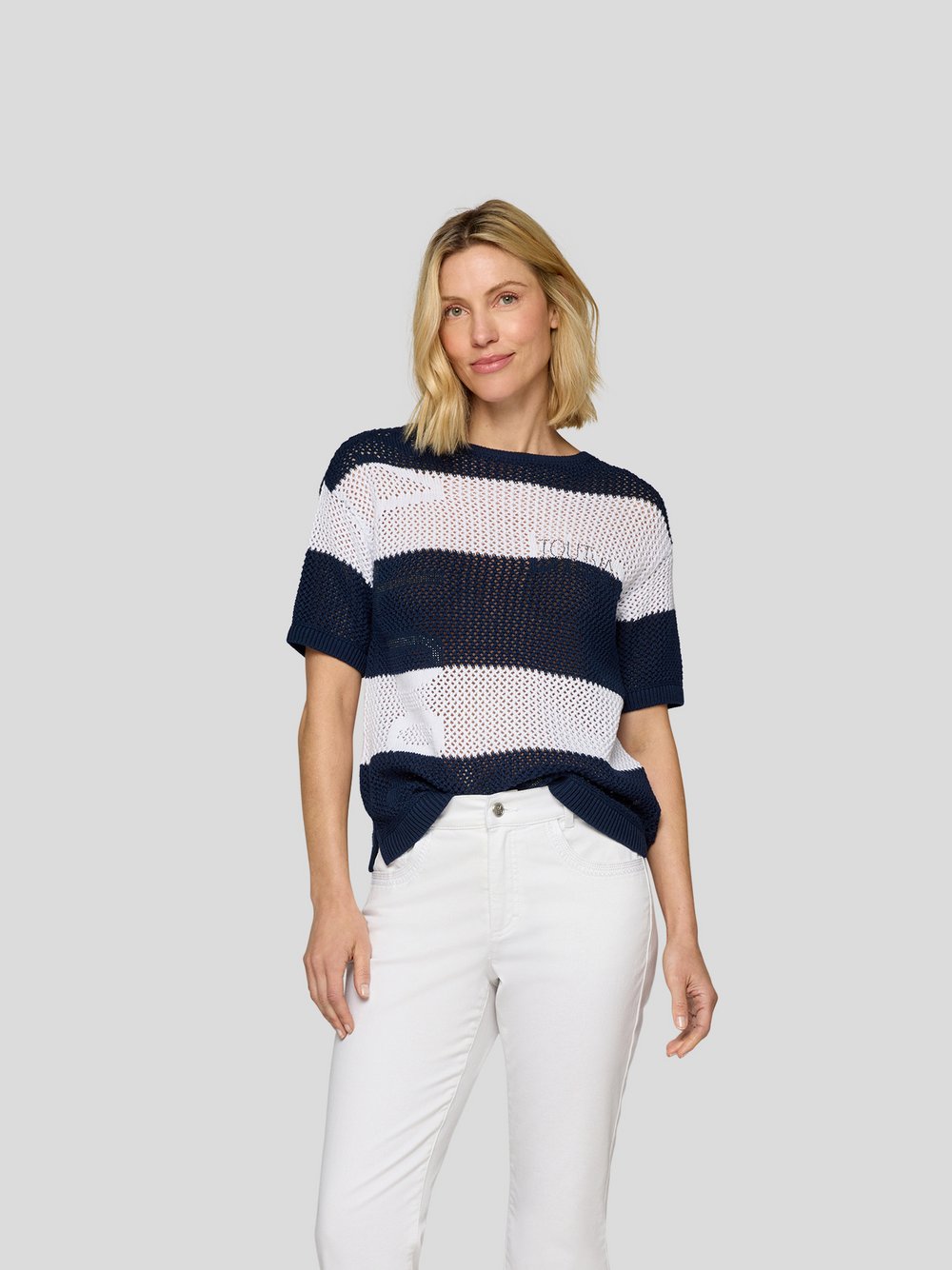 RABE Pullover Damen Baumwolle gestreift