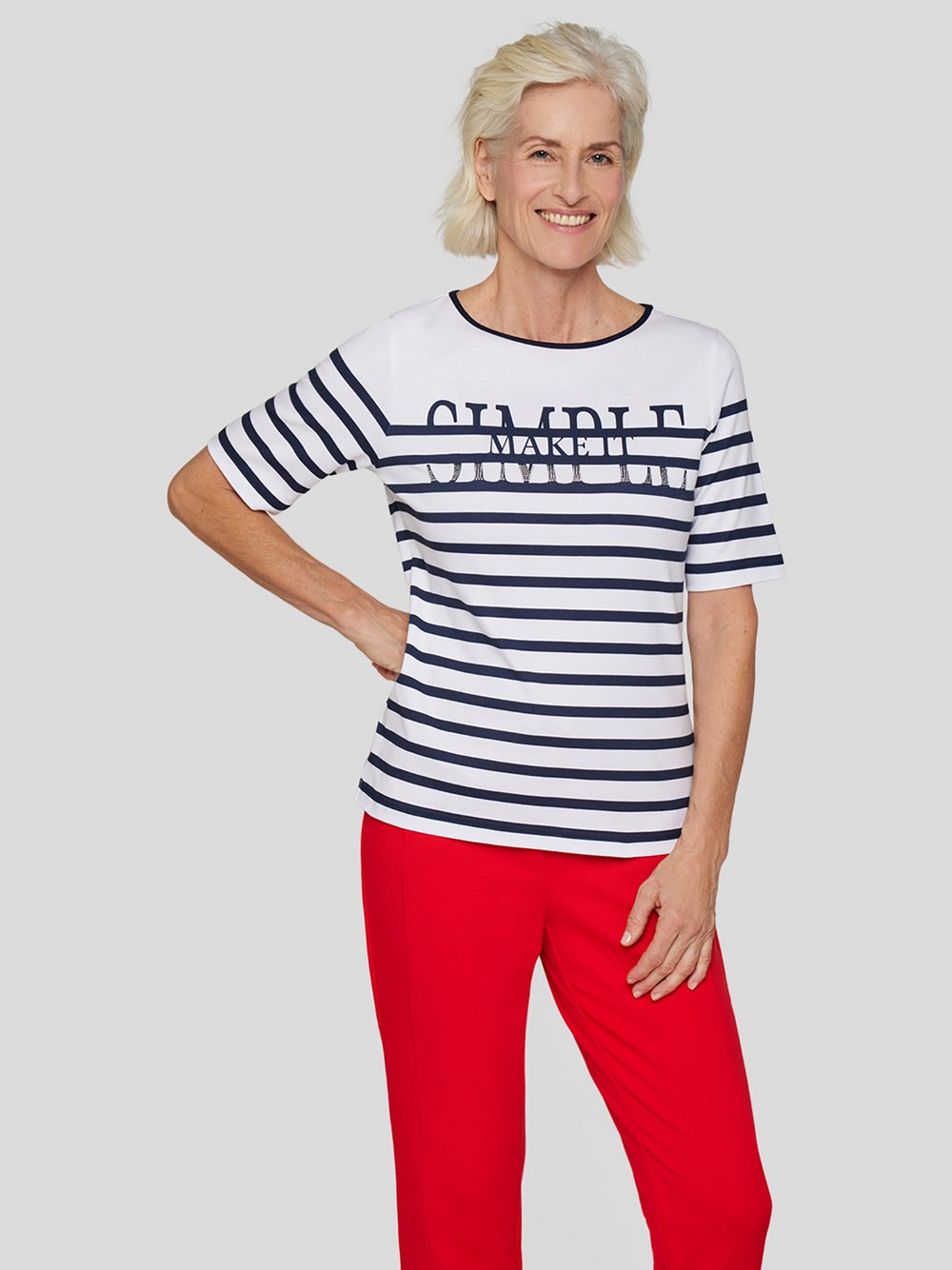 RABE T-Shirt Damen Baumwolle gestreift