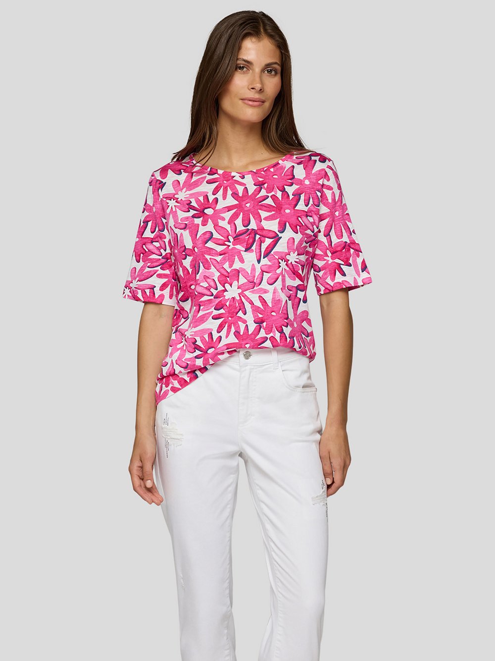 RABE T-Shirt Damen Baumwolle gemustert