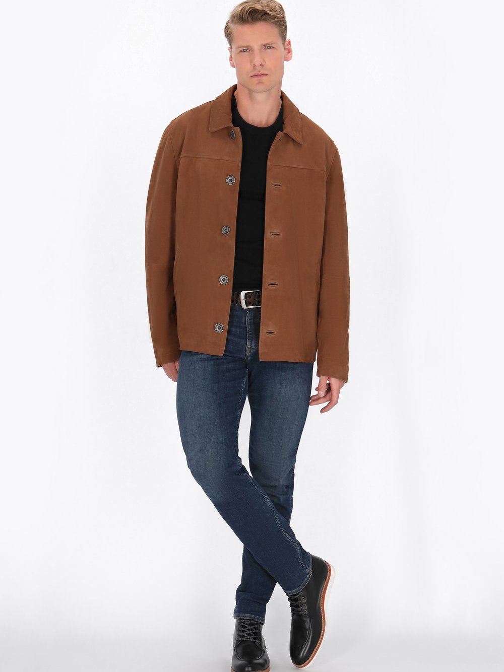 Dreimaster Jacke Herren Leder