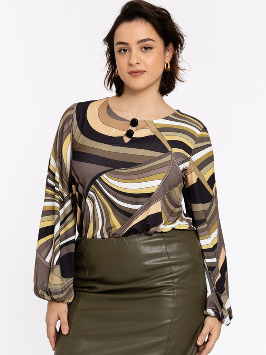 YOEK Blusenshirt Damen bedruckt