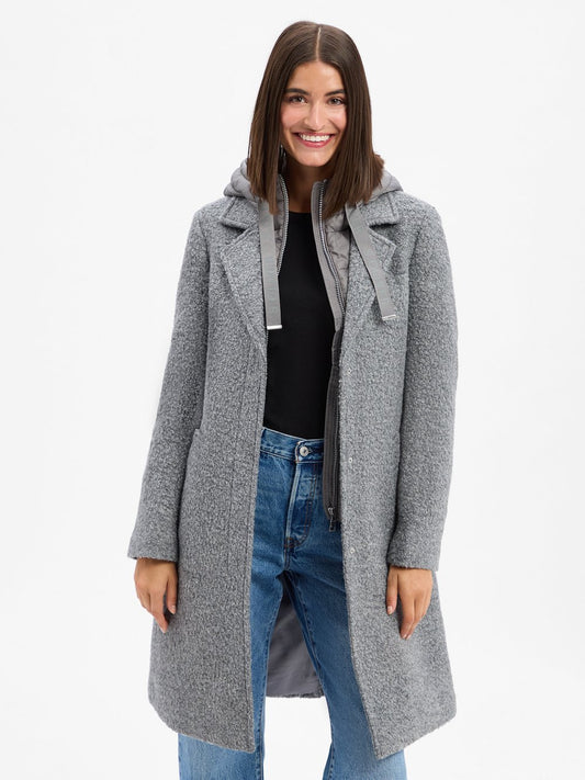 s.Oliver Mantel mit Wollanteil Damen Wolle meliert