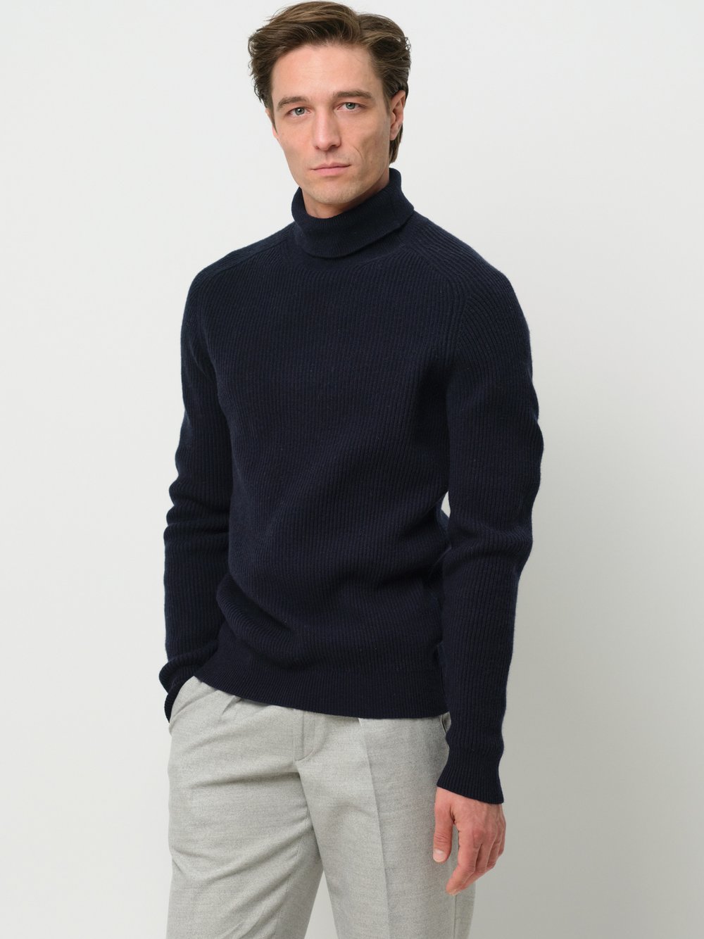 Profuomo Rollkragenpullover Herren Wolle