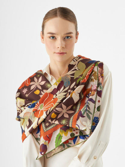 Codello Tuch Damen Seide gemustert