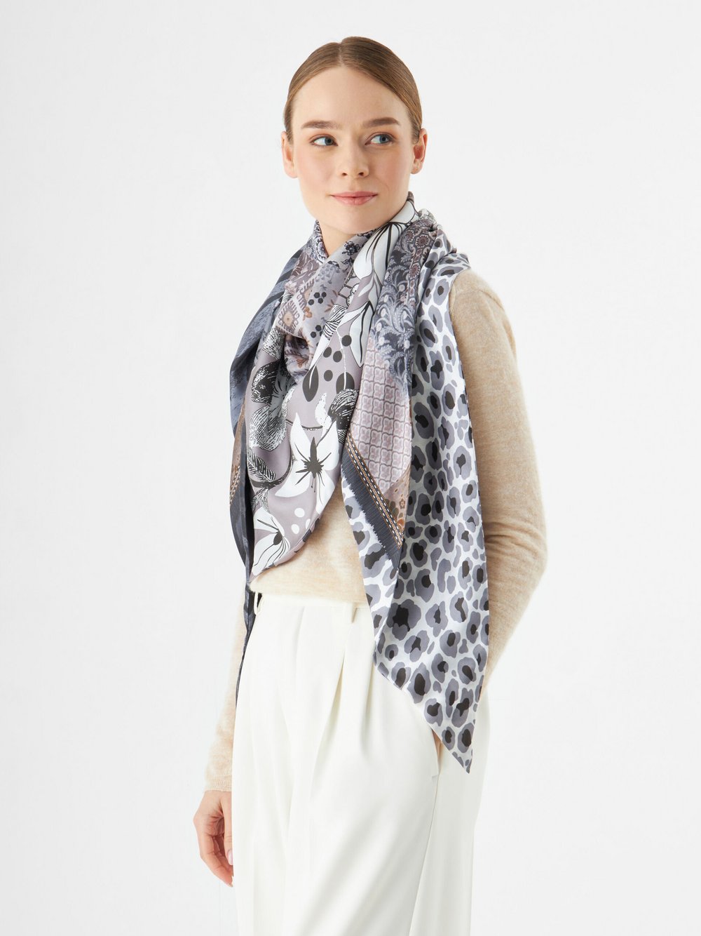 Codello Tuch Damen Seide gemustert