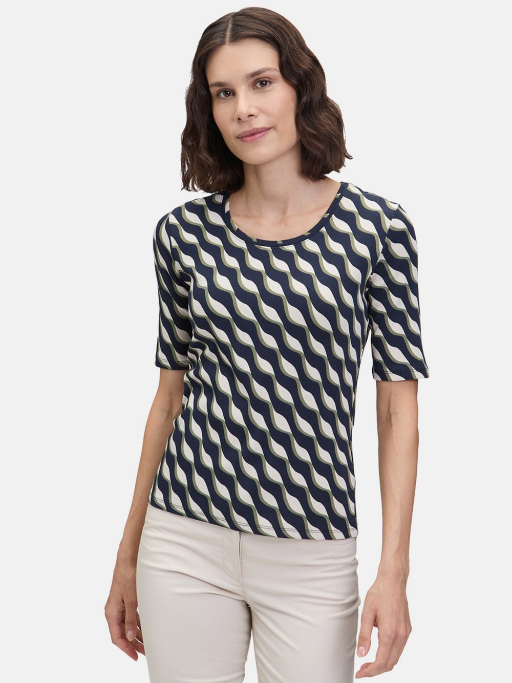 Betty Barclay Basic Shirt Damen Baumwolle gemustert
