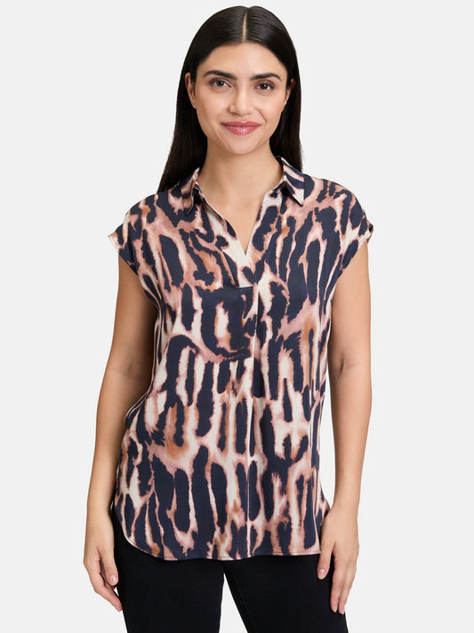 Betty Barclay Satin-Bluse Damen Viskose gemustert