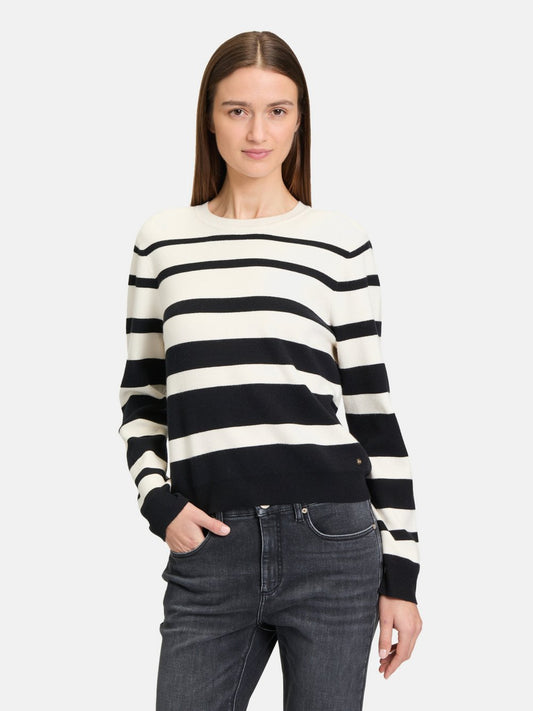 Betty & Co Strickpullover Damen Viskose gestreift