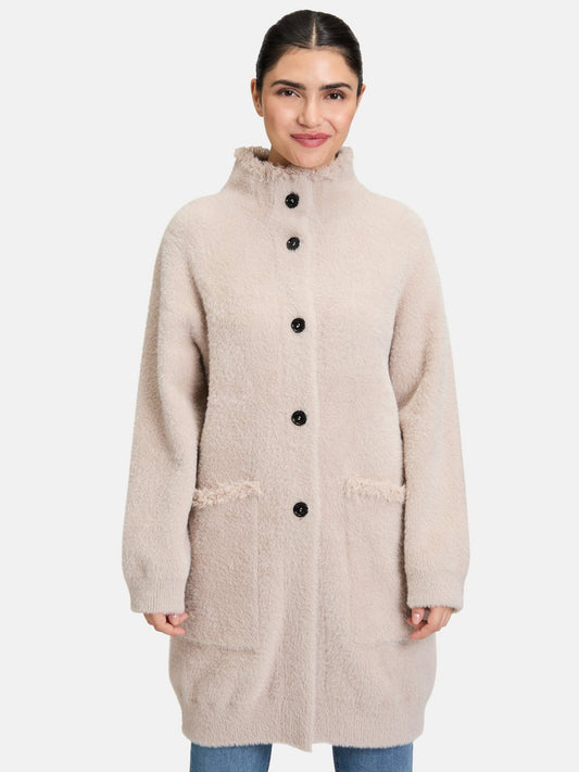 Amber & June Winter-Strickjacke Damen Polyamid