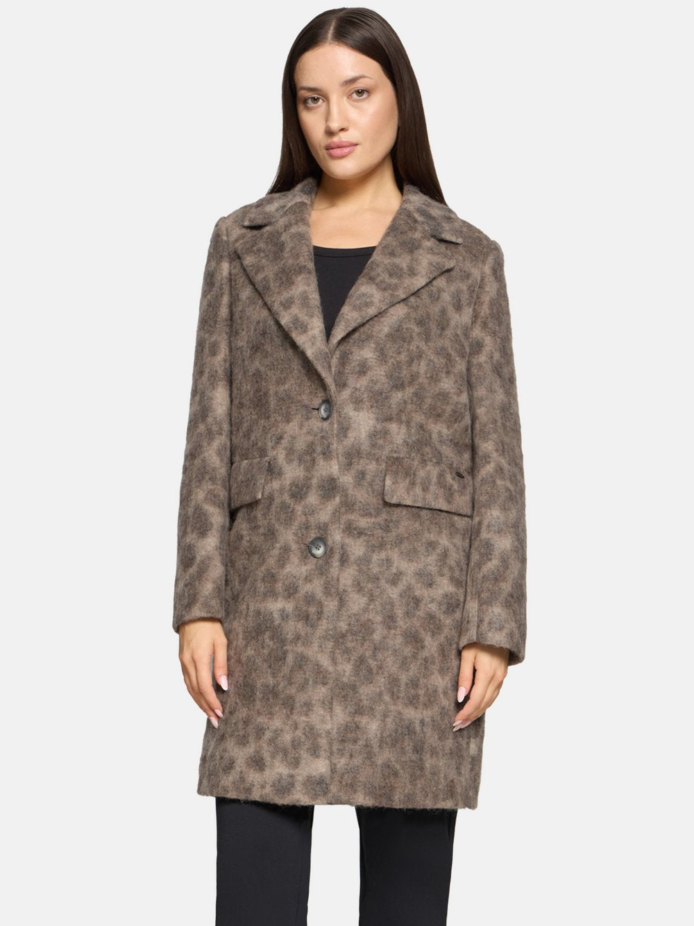 Betty & Co Wintermantel Damen Wolle gemustert