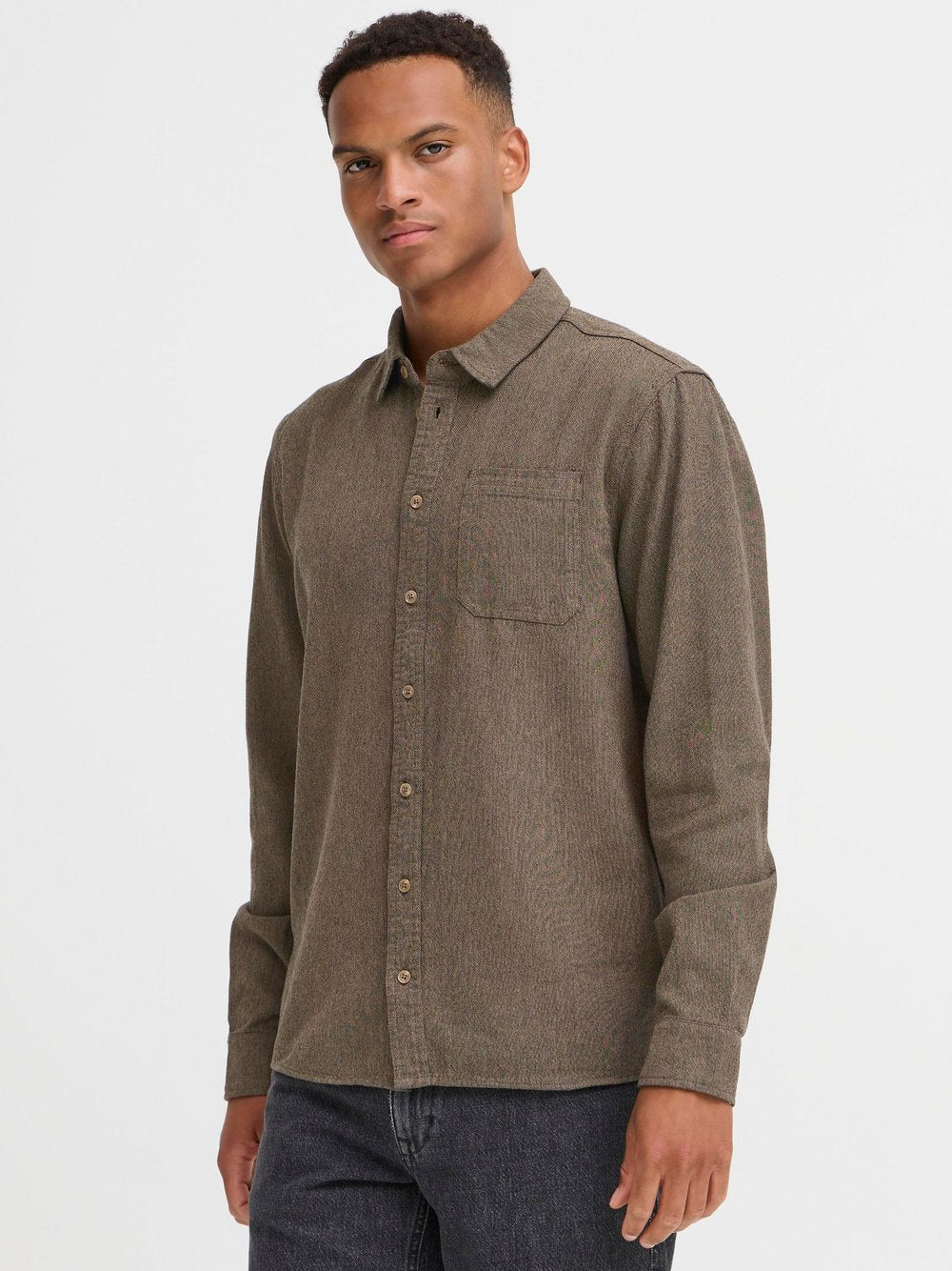 CASUAL FRIDAY Langarmhemd Herren Comfort Fit Baumwolle gestreift