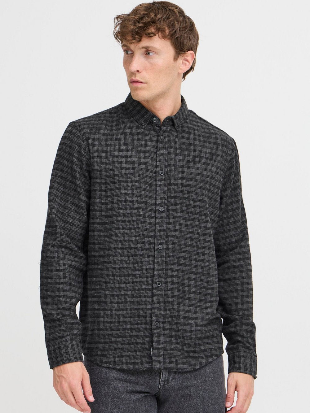 CASUAL FRIDAY Langarmhemd Herren Comfort Fit Baumwolle gestreift