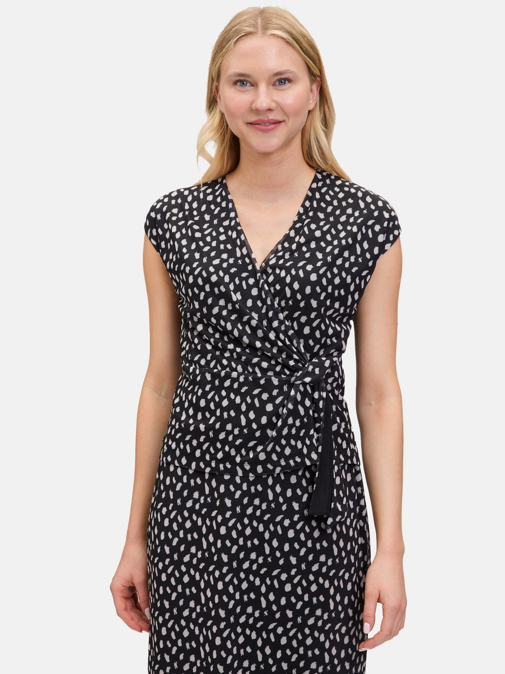 Cartoon Kurzarm-Shirt Damen gepunktet