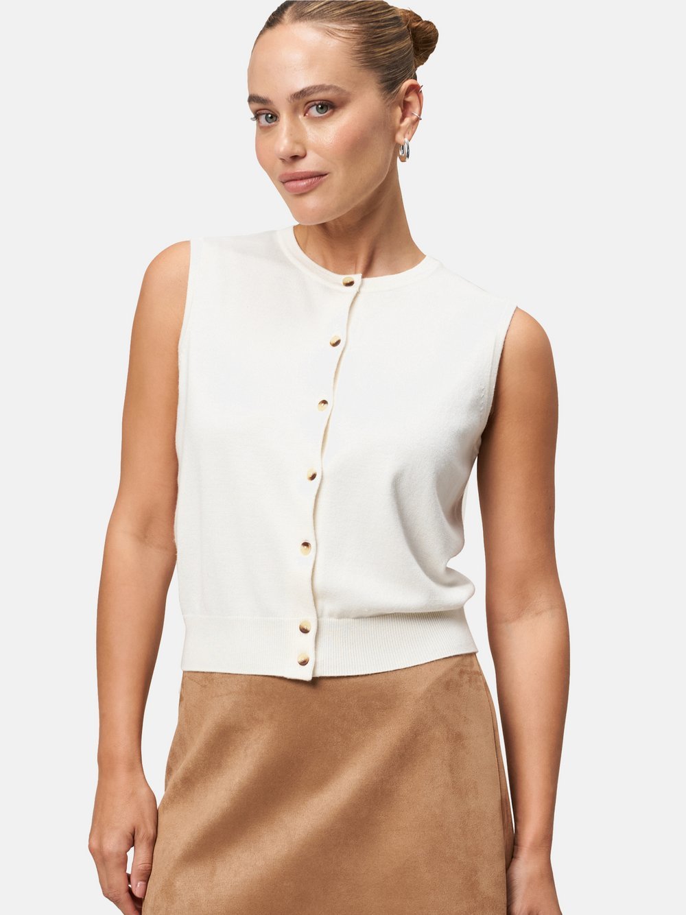 zero Strickjacke Damen Baumwolle gemustert