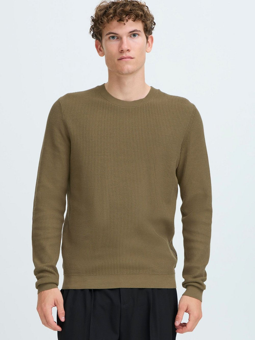 Solid Strickpullover Herren Baumwolle gemustert