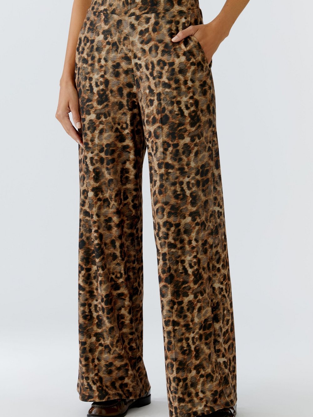 Oui Marlenehose Damen bedruckt