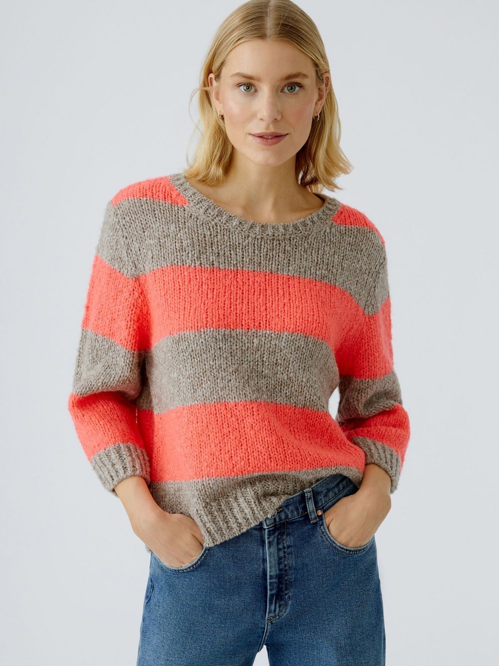 Oui Pullover Damen gestreift