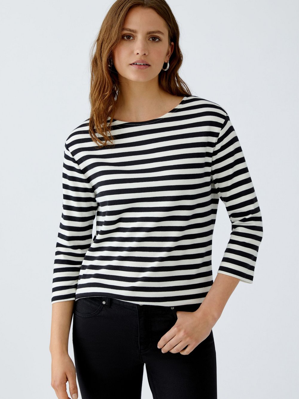 Oui T-Shirt Damen Baumwolle gestreift
