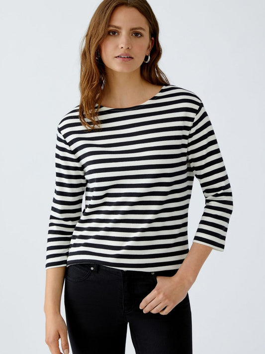 Oui T-Shirt Damen Baumwolle gestreift