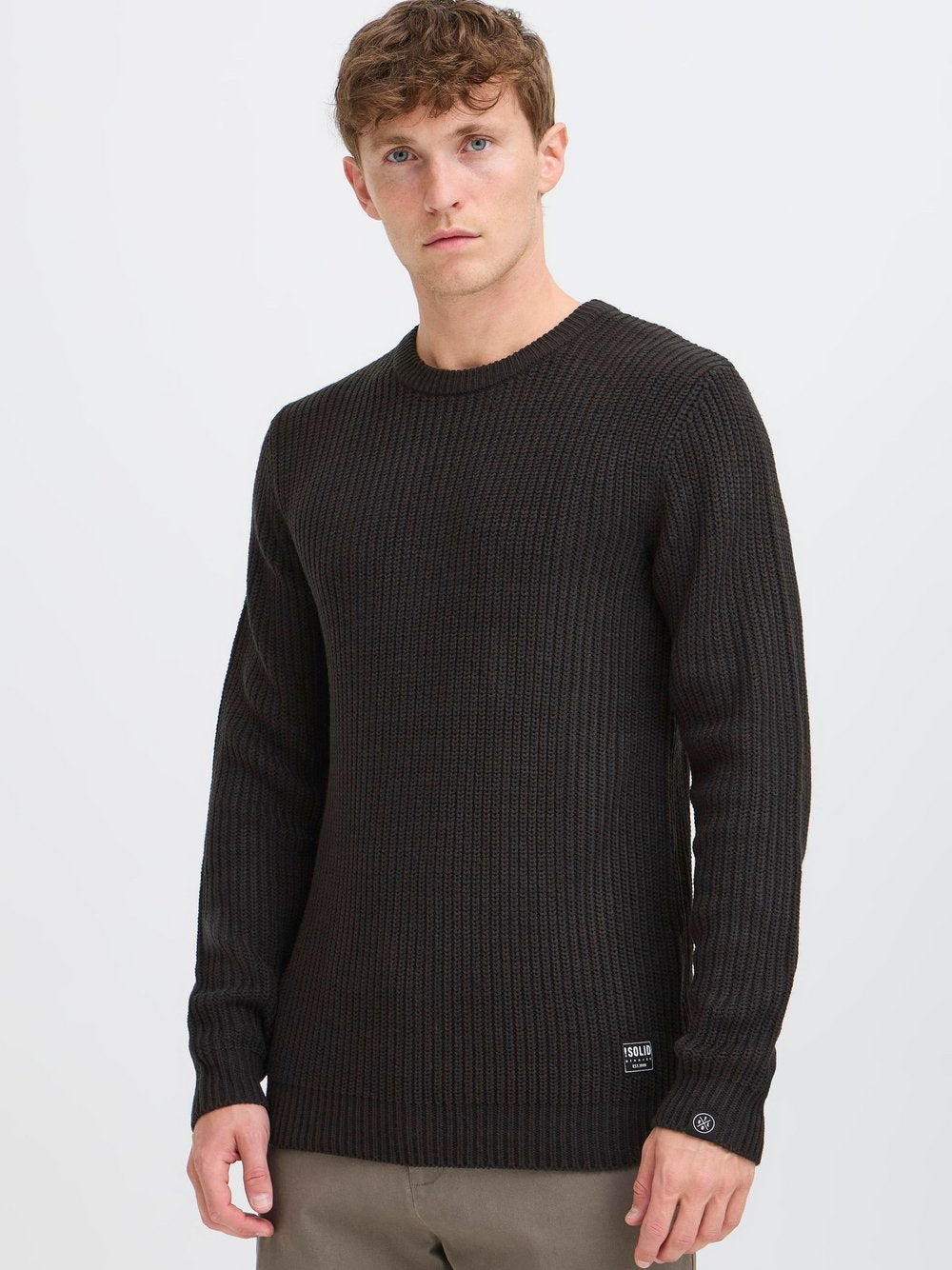 Solid Strickpullover Herren Baumwolle gemustert
