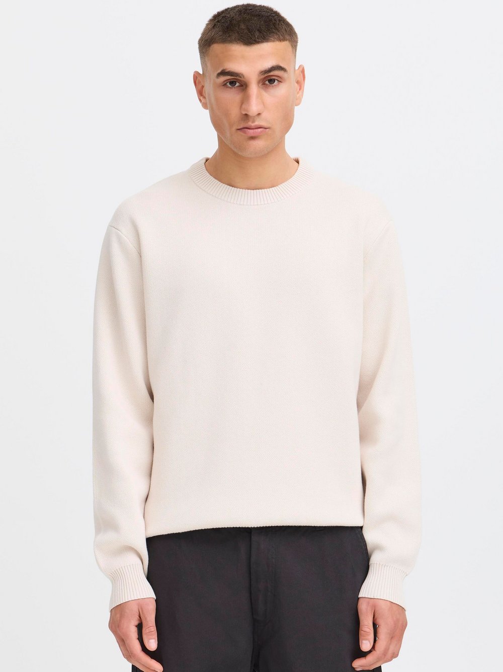 Solid Strickpullover Herren Baumwolle gemustert