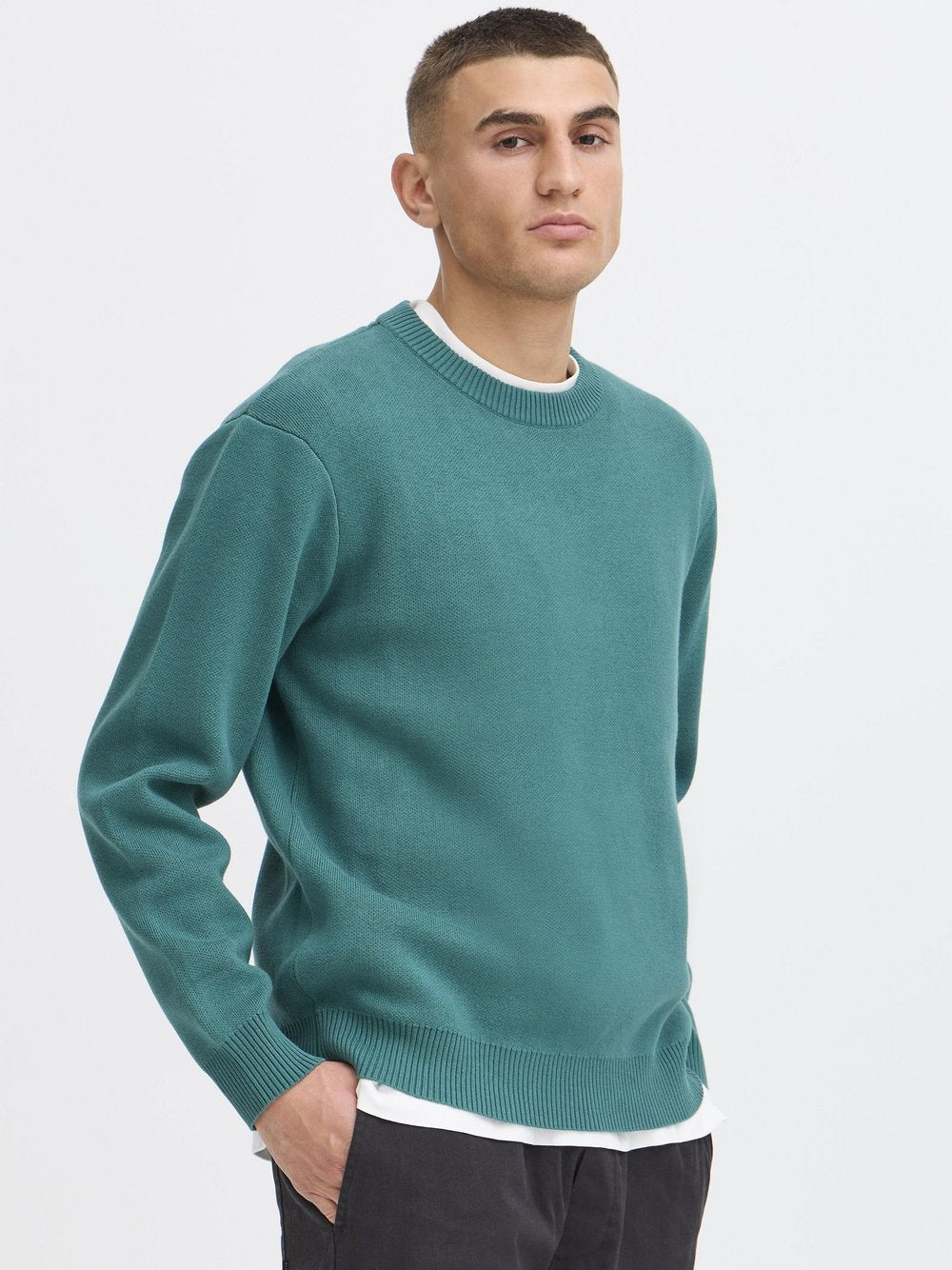 Solid Strickpullover Herren Baumwolle gemustert