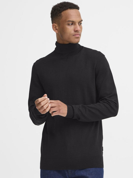 BLEND Rollkragenpullover Herren Viskose meliert