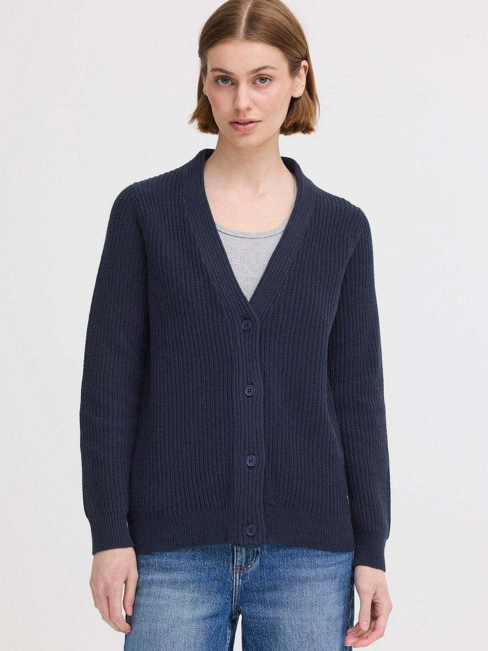 OXMO Strickjacke Damen Baumwolle