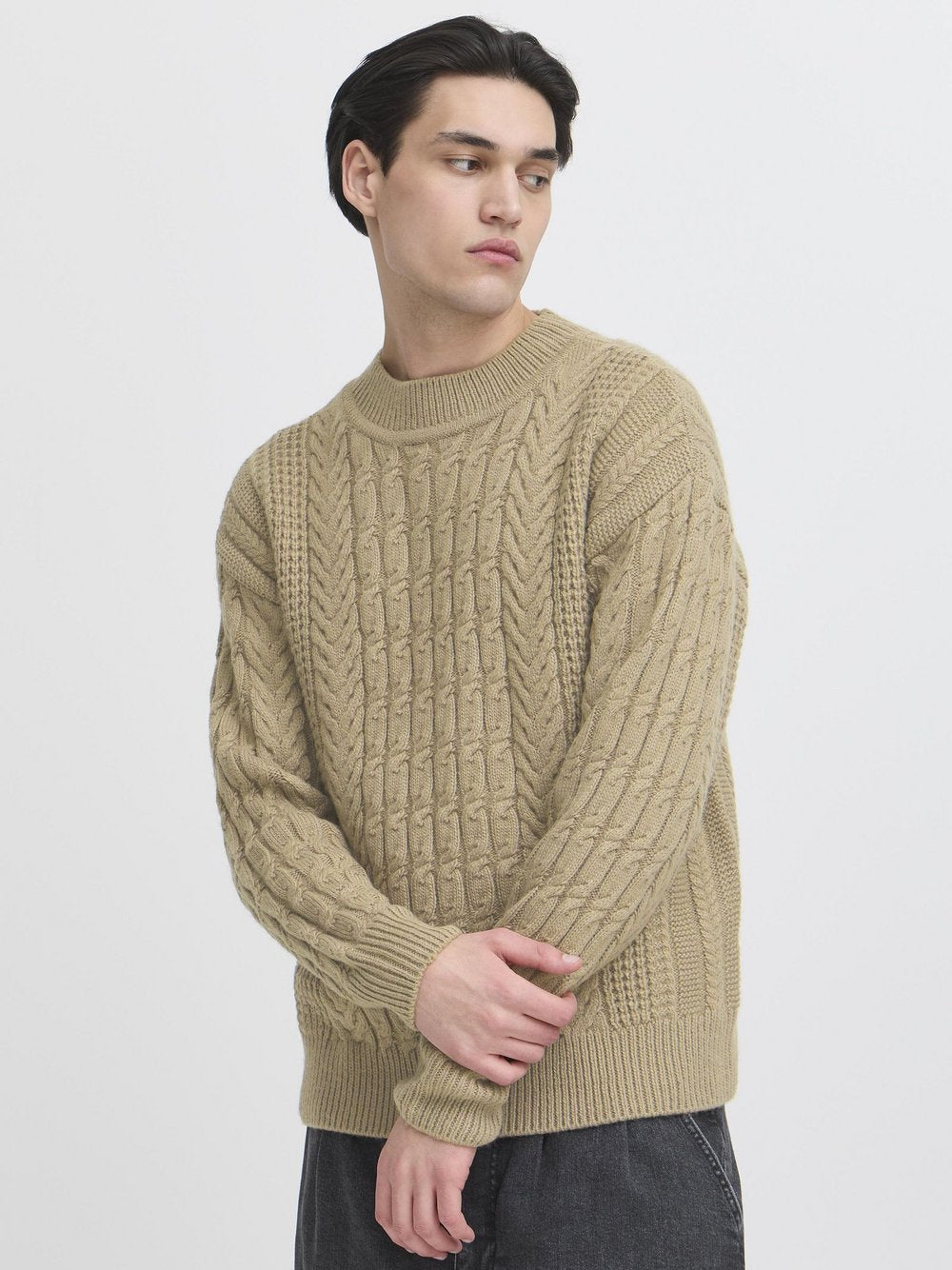 Solid Strickpullover Herren Baumwolle gemustert